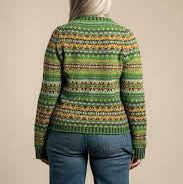 Green fairisle jumper foe women