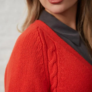 Fisherman Our Of Ireland Cable Vee Cardigan.