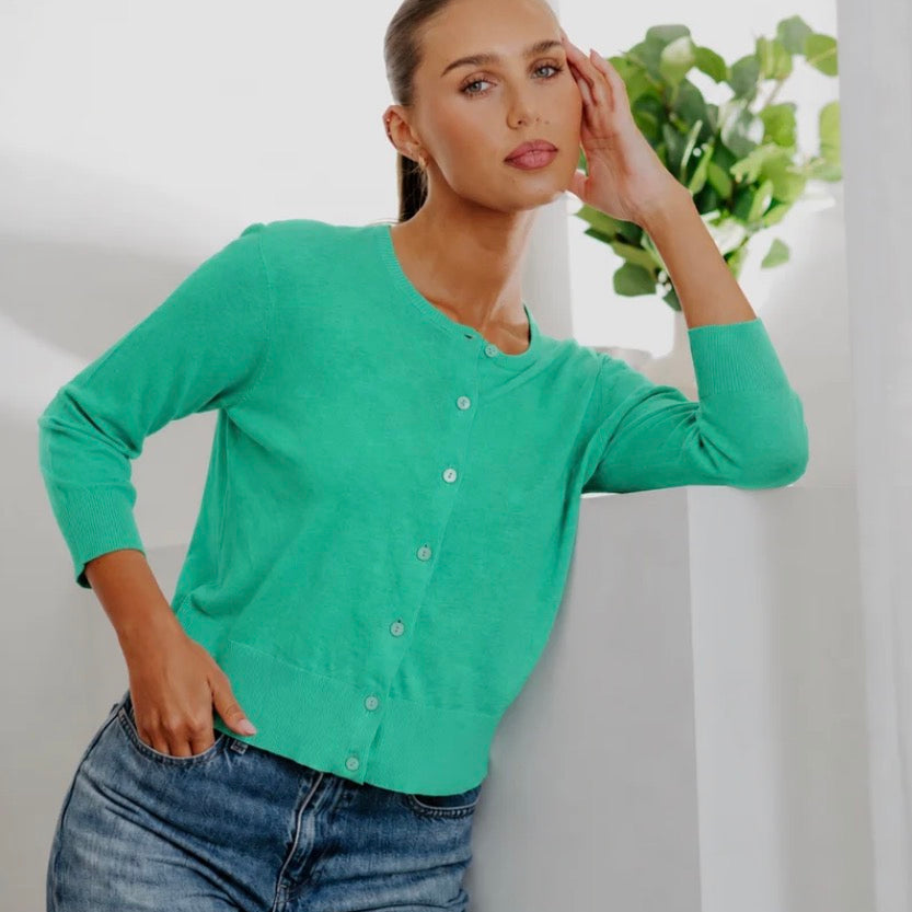 Bridge & Lord - Cardi Cropped - Jade