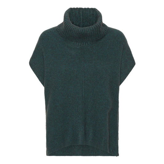 Zobee Cowl Neck Vest - Dark Aqua