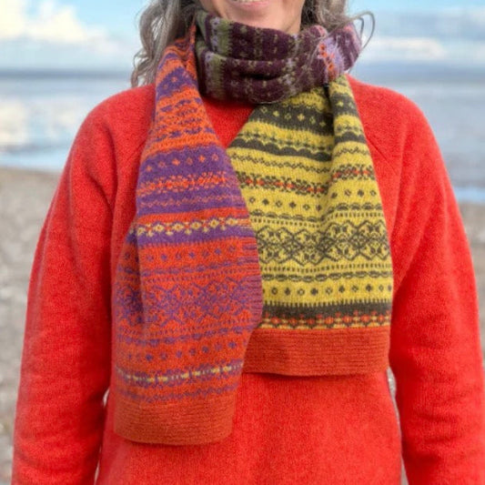 Eribe - Alloa Fairisle Scarf - Copperland