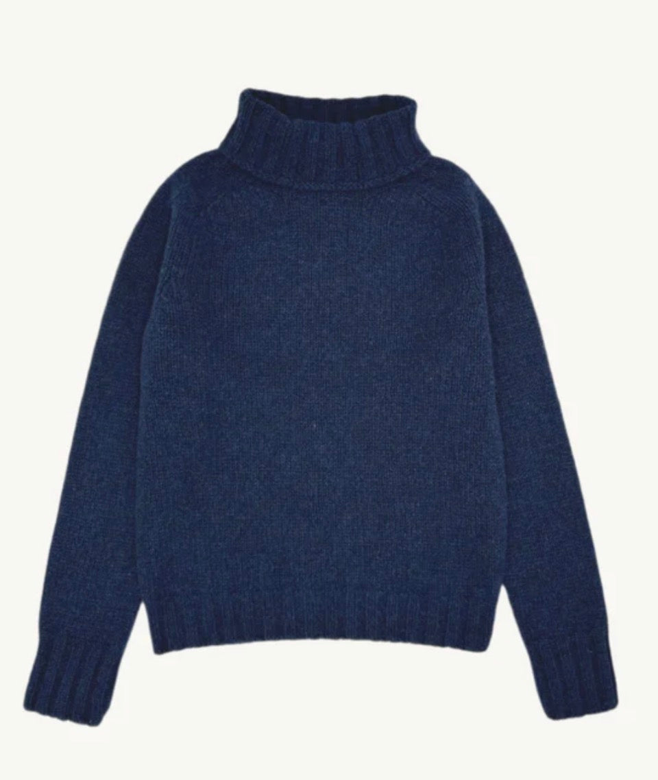 Harley of Scotland - Chunky Roll Neck Jumper - Cosmos