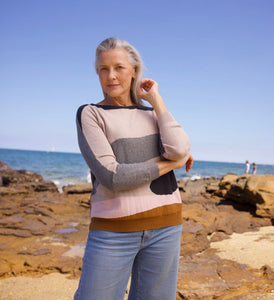Zaket and Plover cotton and cashmere wave jumper.