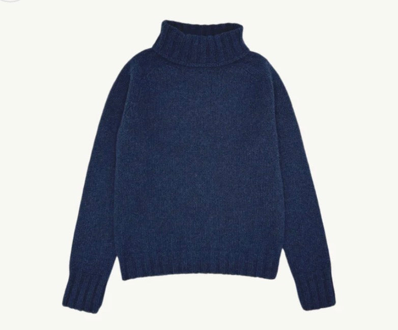 Harley of Scotland - Chunky Roll Neck Jumper - Cosmos