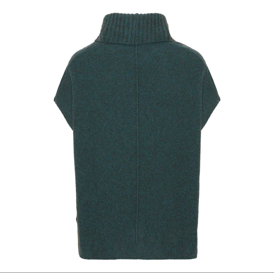 Zobee Cowl Neck Vest - Dark Aqua