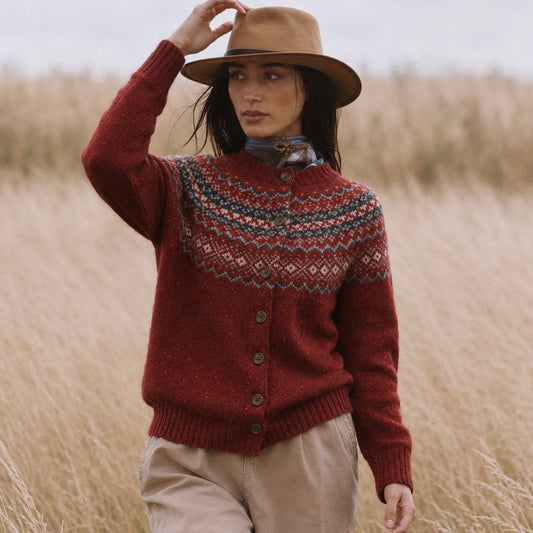 Harley of Scotland - Nep Fairisle Cardigan - Wool - Hoy