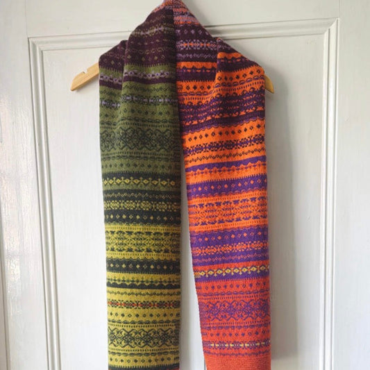 Eribe - Alloa Fairisle Scarf - Copperland
