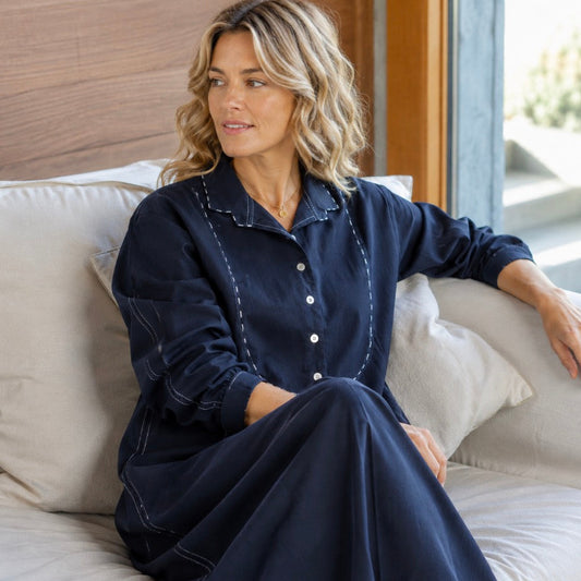 Mandalay Designs - Cord Garden Shirt Dress - Indigo