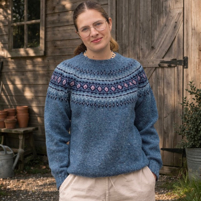 Harley of Scotland - Fairisle Nep Jumper - Ossian