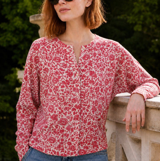 Mansted - Sunrise Cardigan - Raspberry