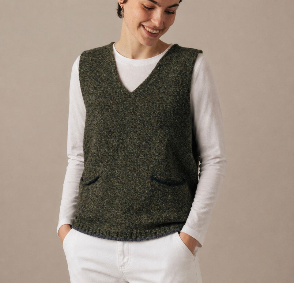 Eribe - Tweed Nep Vest - Pine