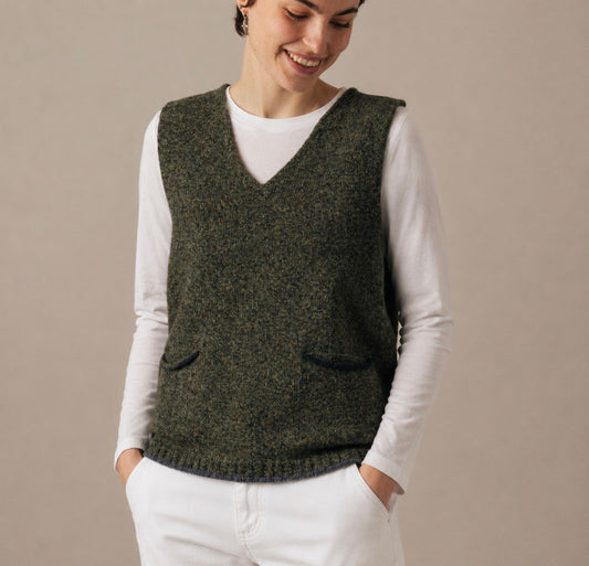 Eribe - Tweed Nep Vest - Pine