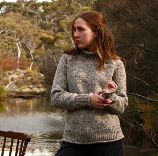 Fisherman Out of Ireland - Turtle Neck Jumper - Porridge
