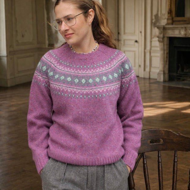 Harley of Scotland - Fairisle Nep Jumper - Shuna