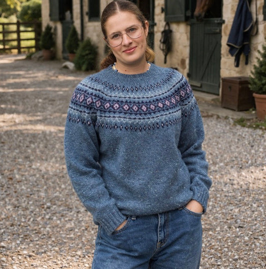 Harley of Scotland - Fairisle Nep Jumper - Ossian