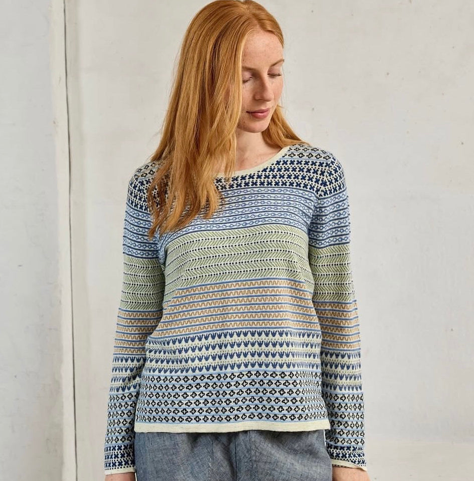Mansted - Hibiscus Top - Dark Blue