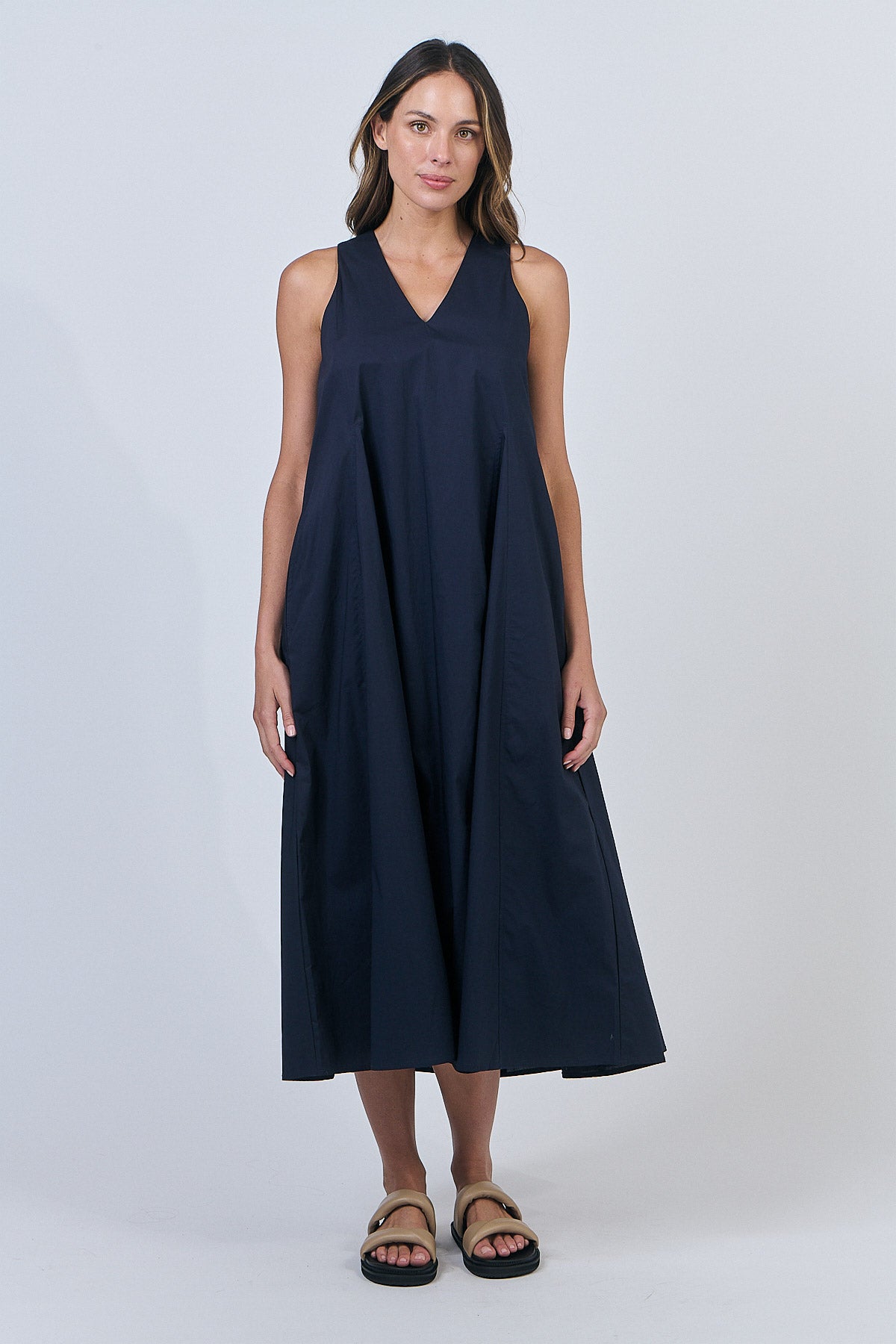 Naturals by o&j summer dress in navy cotton.