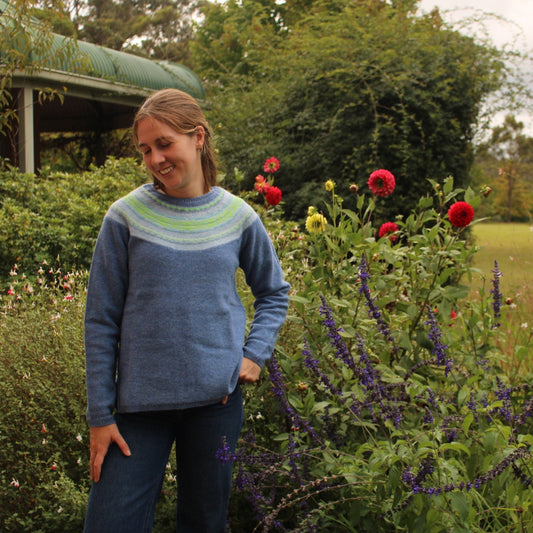 Gola Fair isle jumper in sky blue