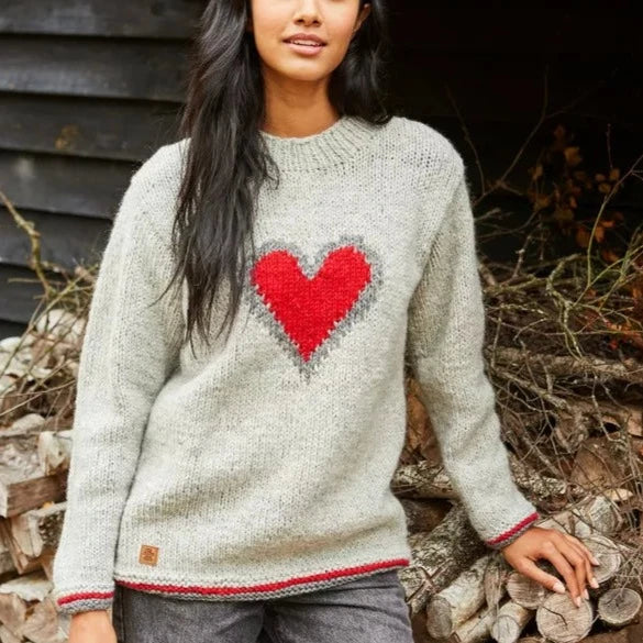 Warm woollen jumper for women - fun.