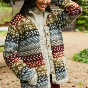 Chunky Hand Knit jacket for women.