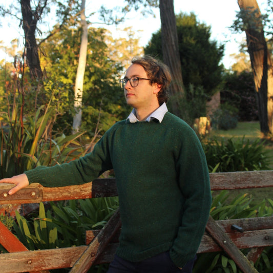 Men's Nep Crew Jumper - Canna green