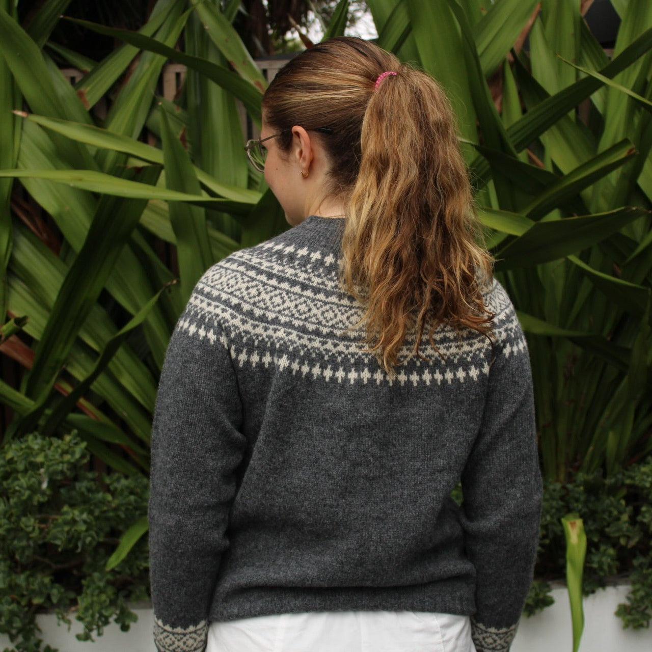 Harley of Scotland twomen's quality knitwear.