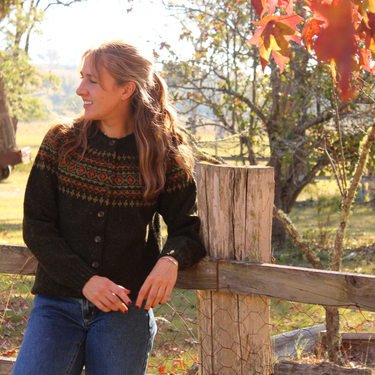 Harley of Scotland's Fair Isle Nep Cardigan in Harris