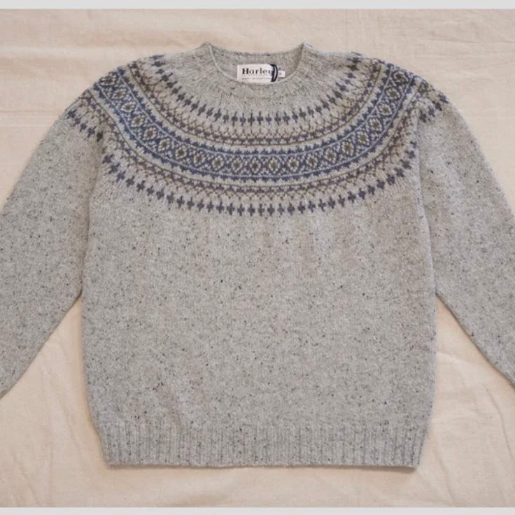 Harley of Scotland's Fair Isle Nep Jumper in Mull for women