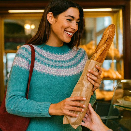 Harley of Scotland Women's fairisle jumper in Wool. 