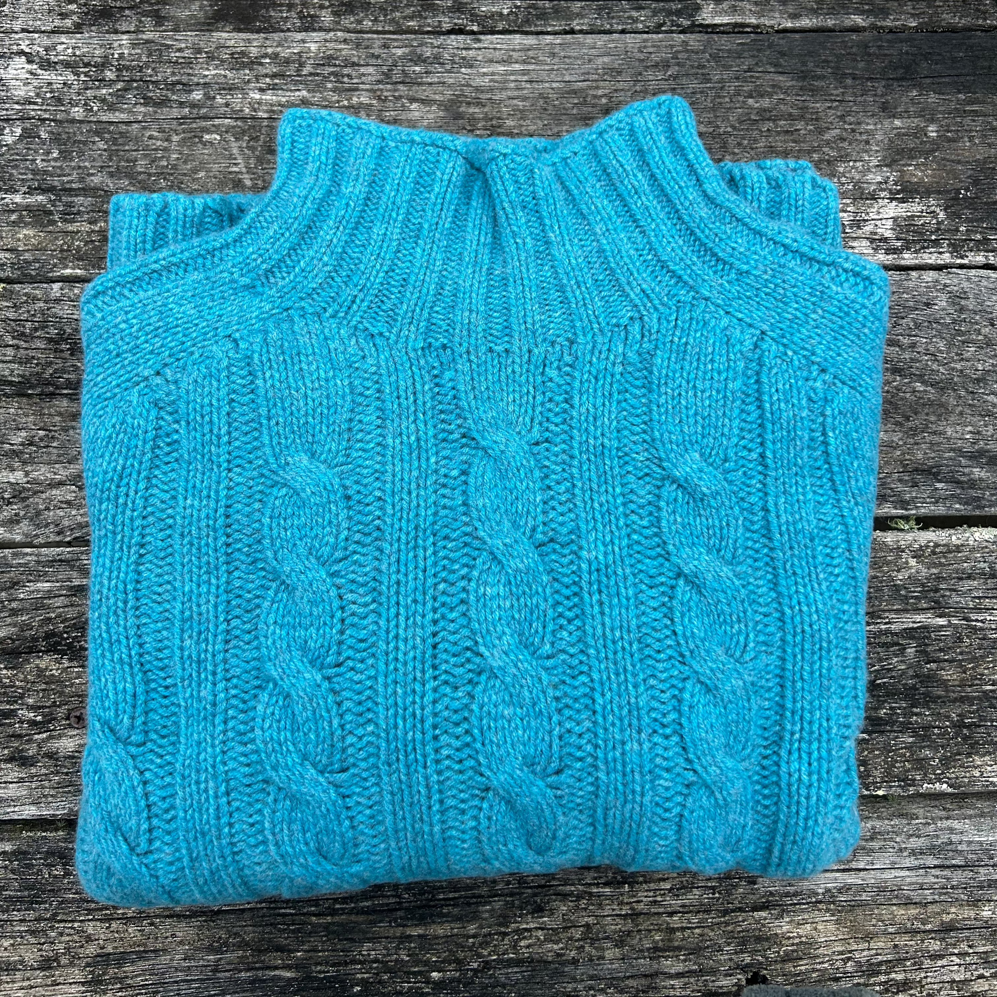 Scottish knitwear. Harley cable jumper for women. 100% merino wool.