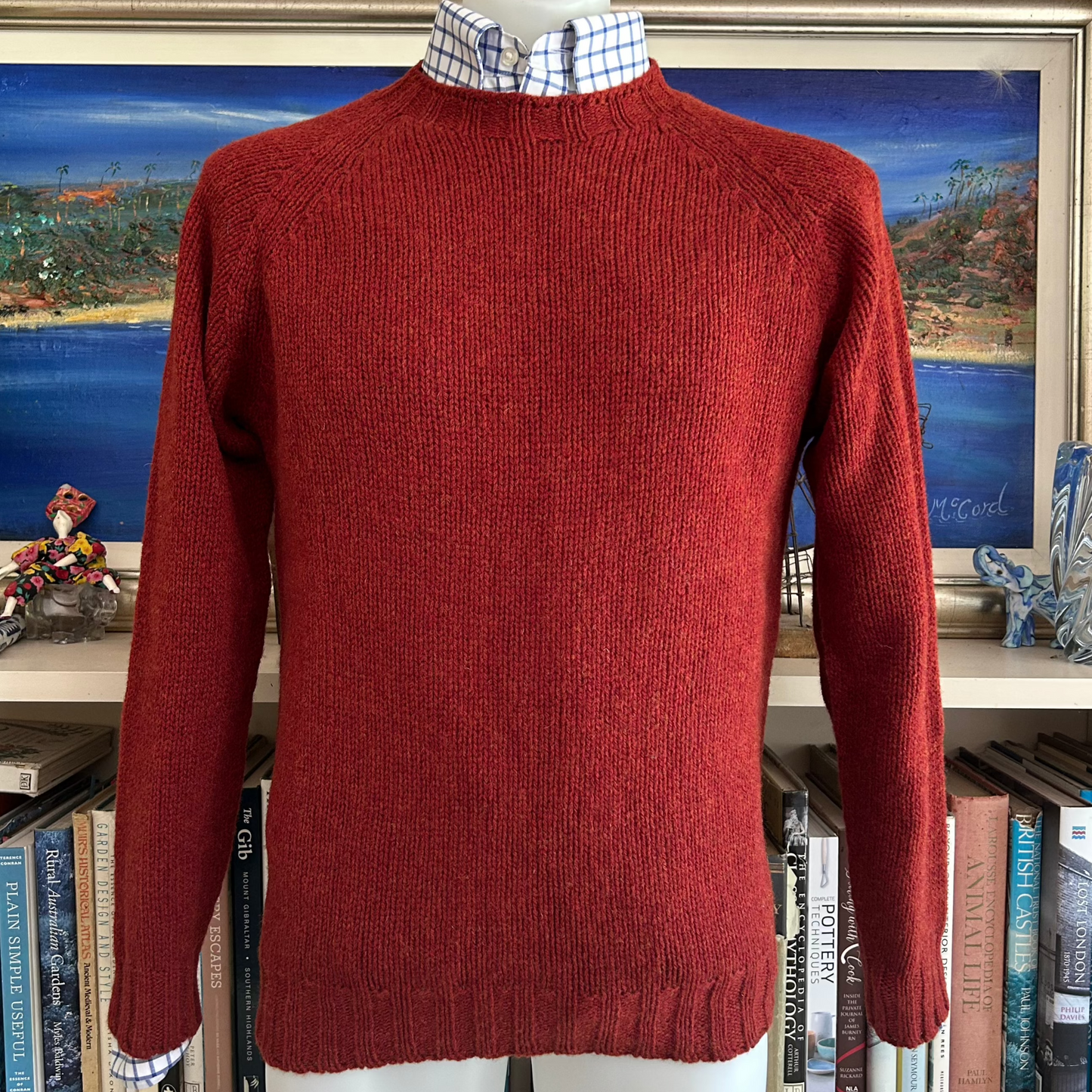 Harley of Scotland quality knitwear. Mens wool sweater.