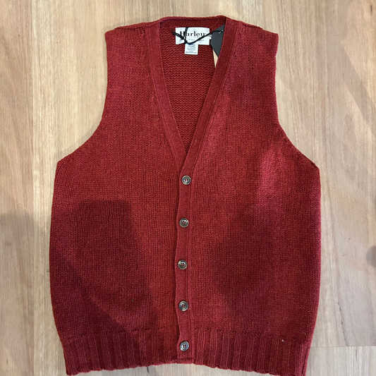 Harley of Scotland Buttoned Waistcoat in Blaze