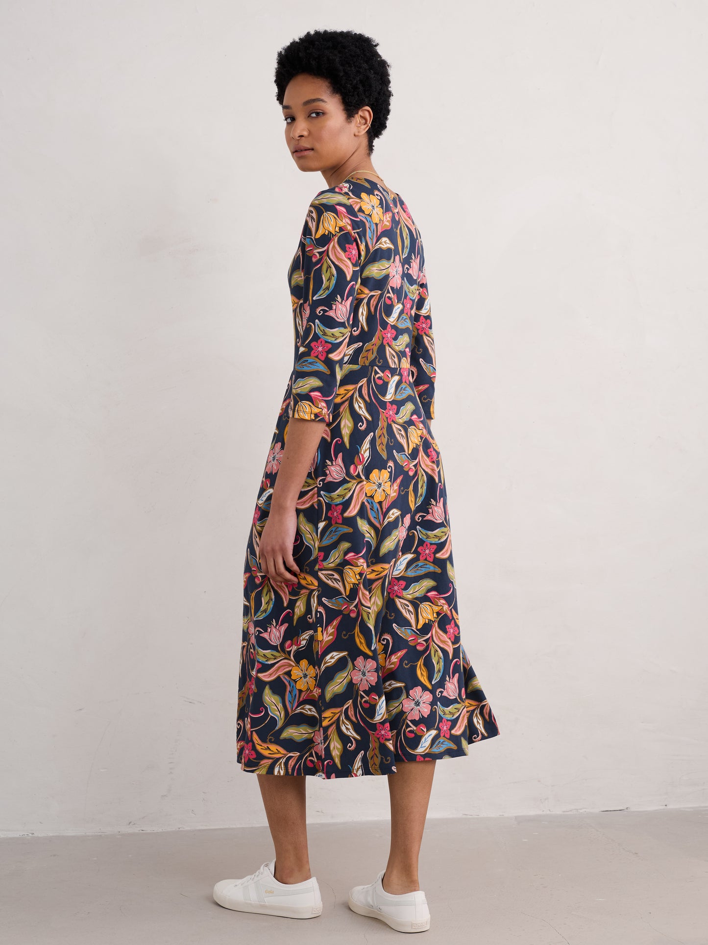 Helena Dress - Folky Bloom Maritime