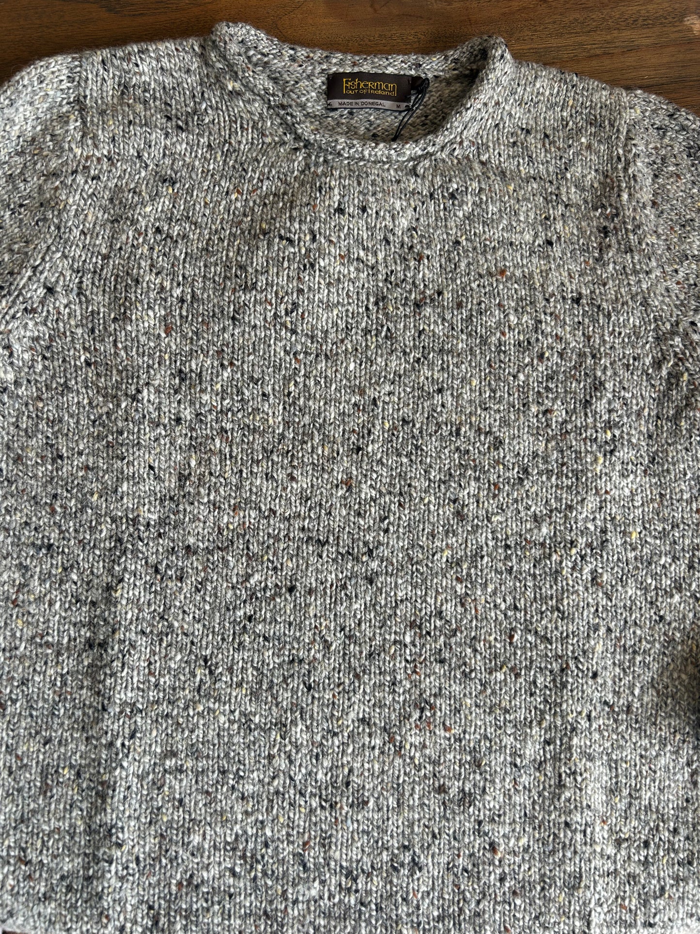 Fisherman Out of Ireland - Men's Crew Jumper with Rolled Edge - Porridge