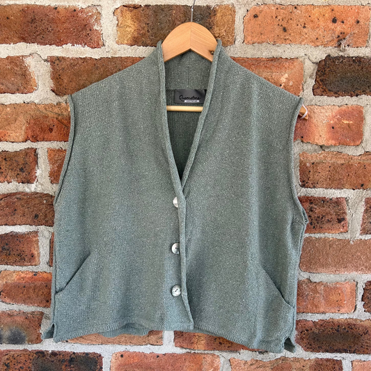 Orkney Hand Knit - Norna Waistcoat -Mint