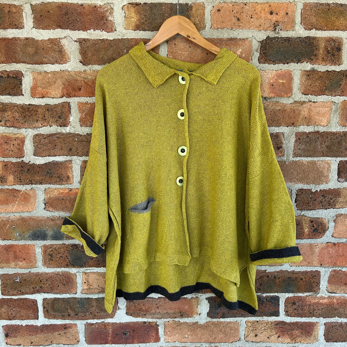 Orkney Hand Knit - Aretha Jacket - Sap/Graphite/Dove