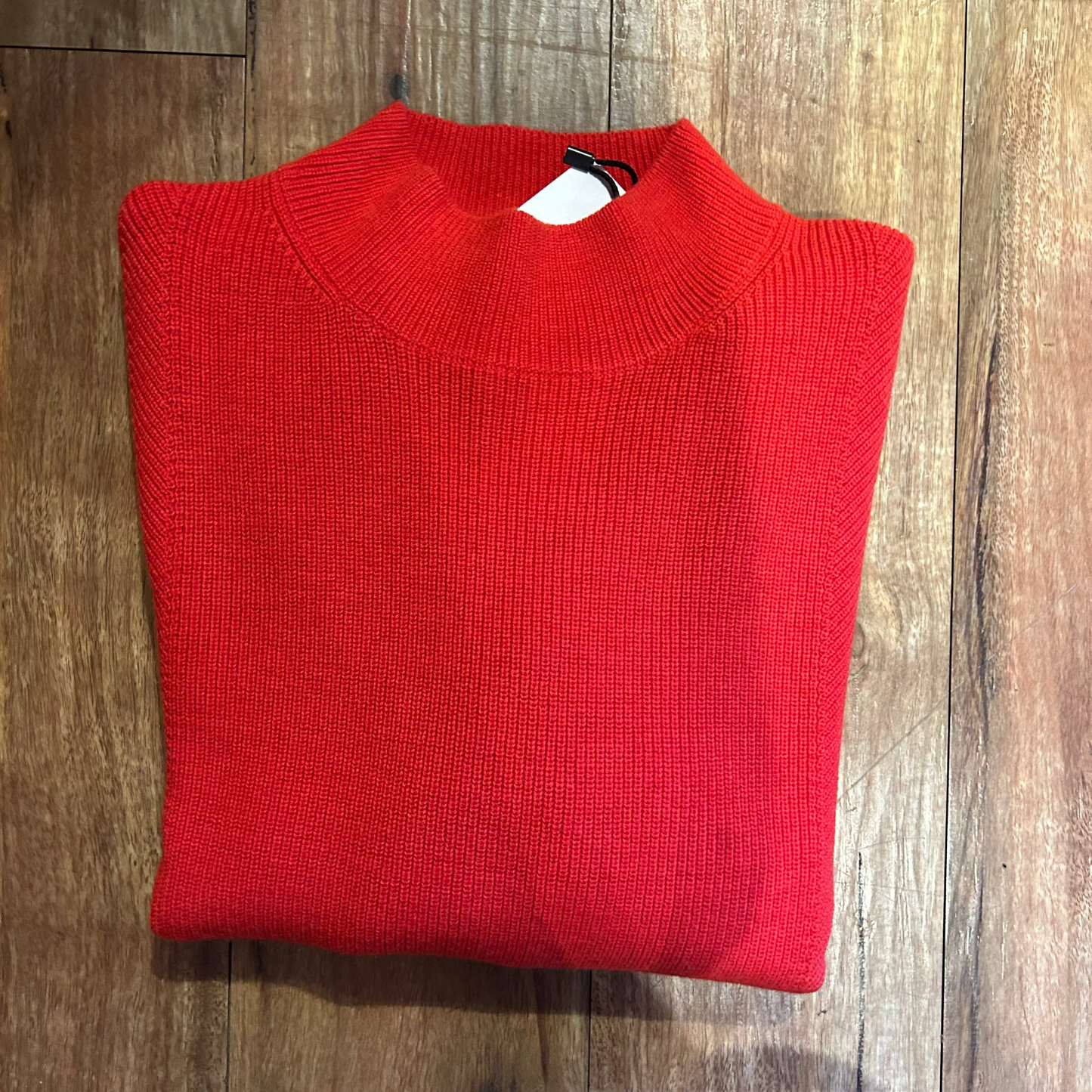 Bridge & Lord - High Crew Rib Jumper - Merino & Cashmere - Cayenne