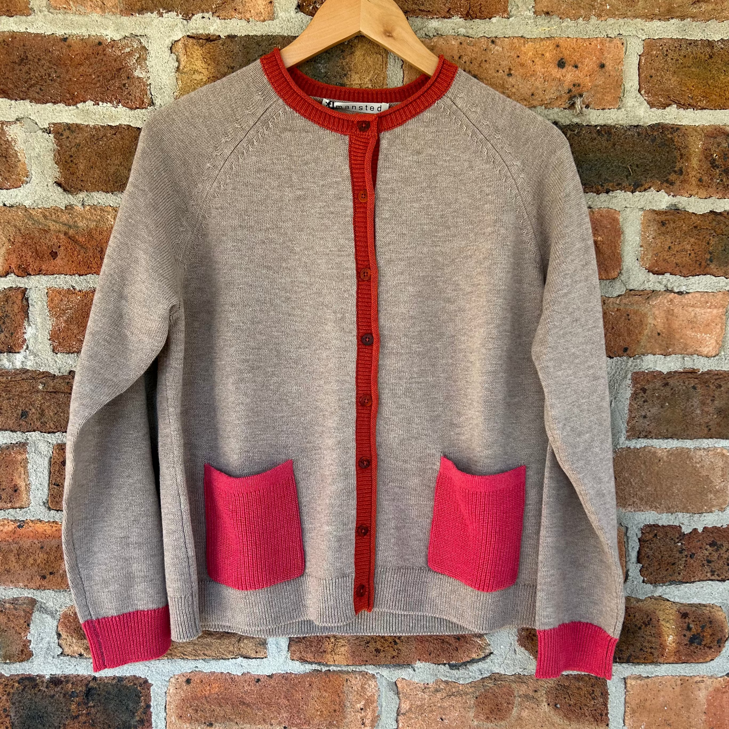 Mansted - Wool Coral Cardigan - Mushroom