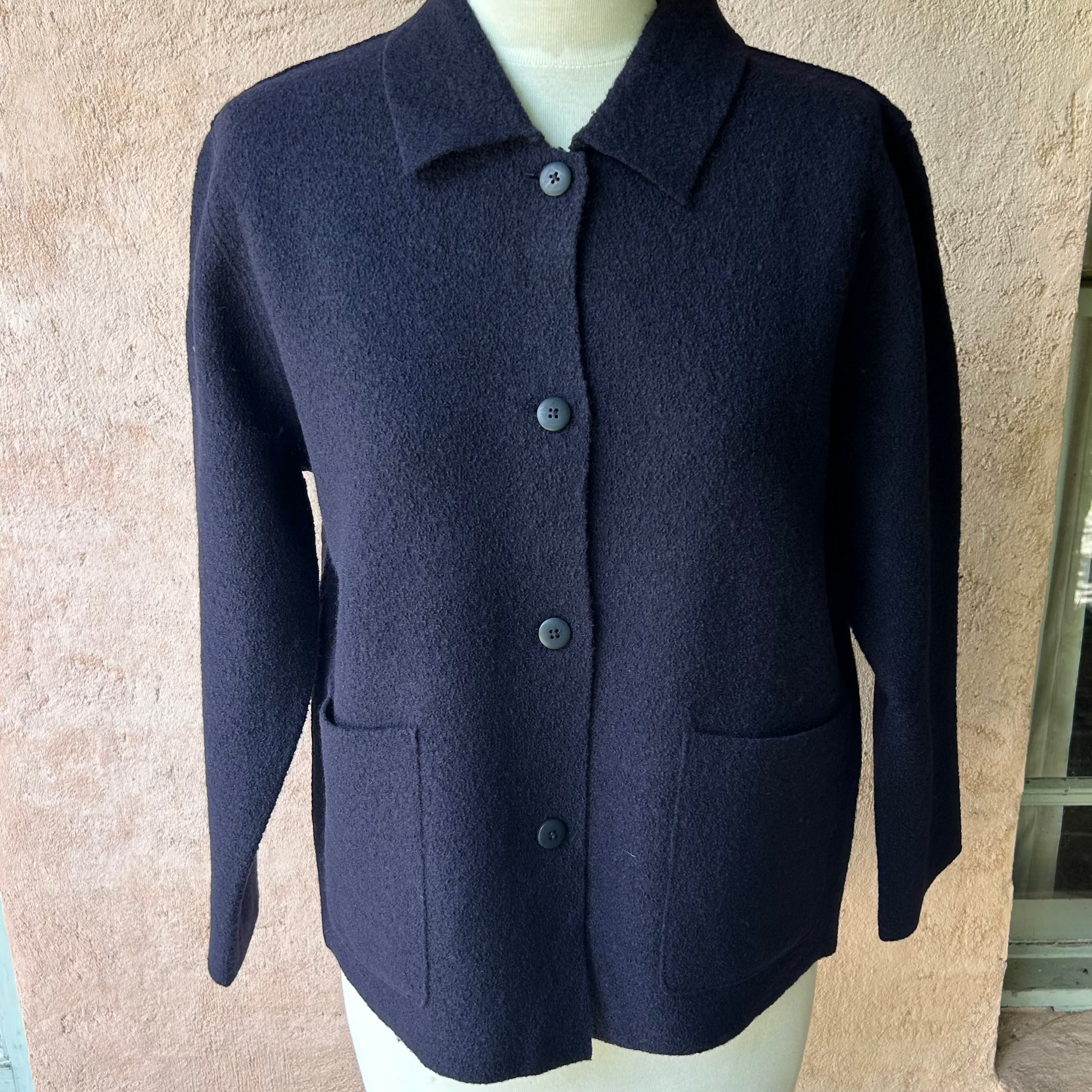 Mansted Danish Knitwear. Quality 100% Wool Jacket.