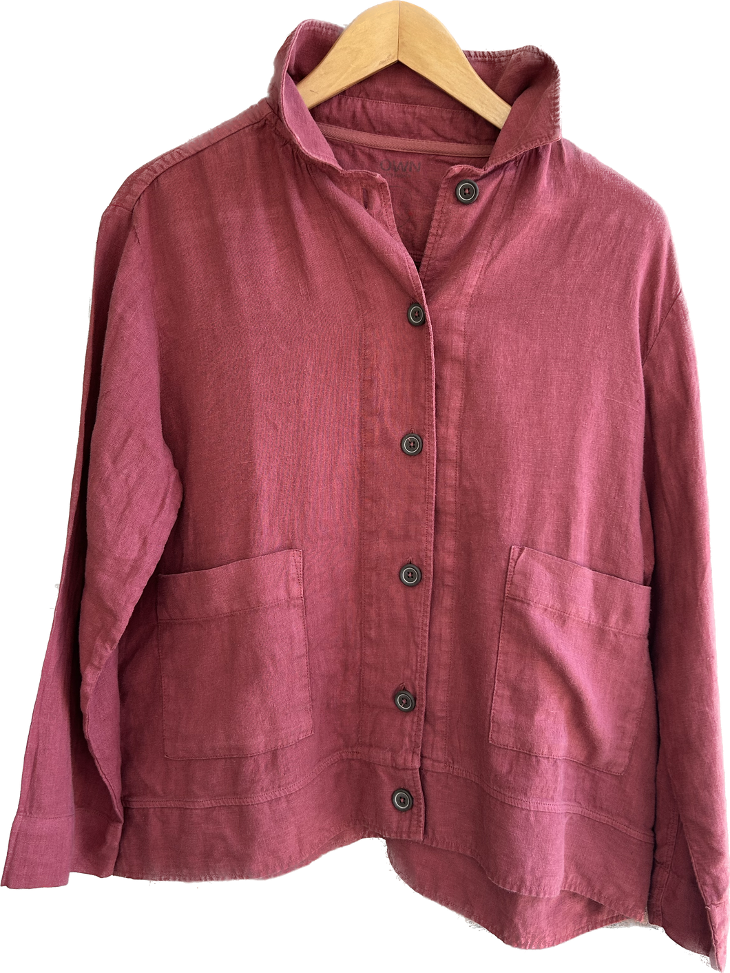 By Basics Linen Jacket in Red Earth