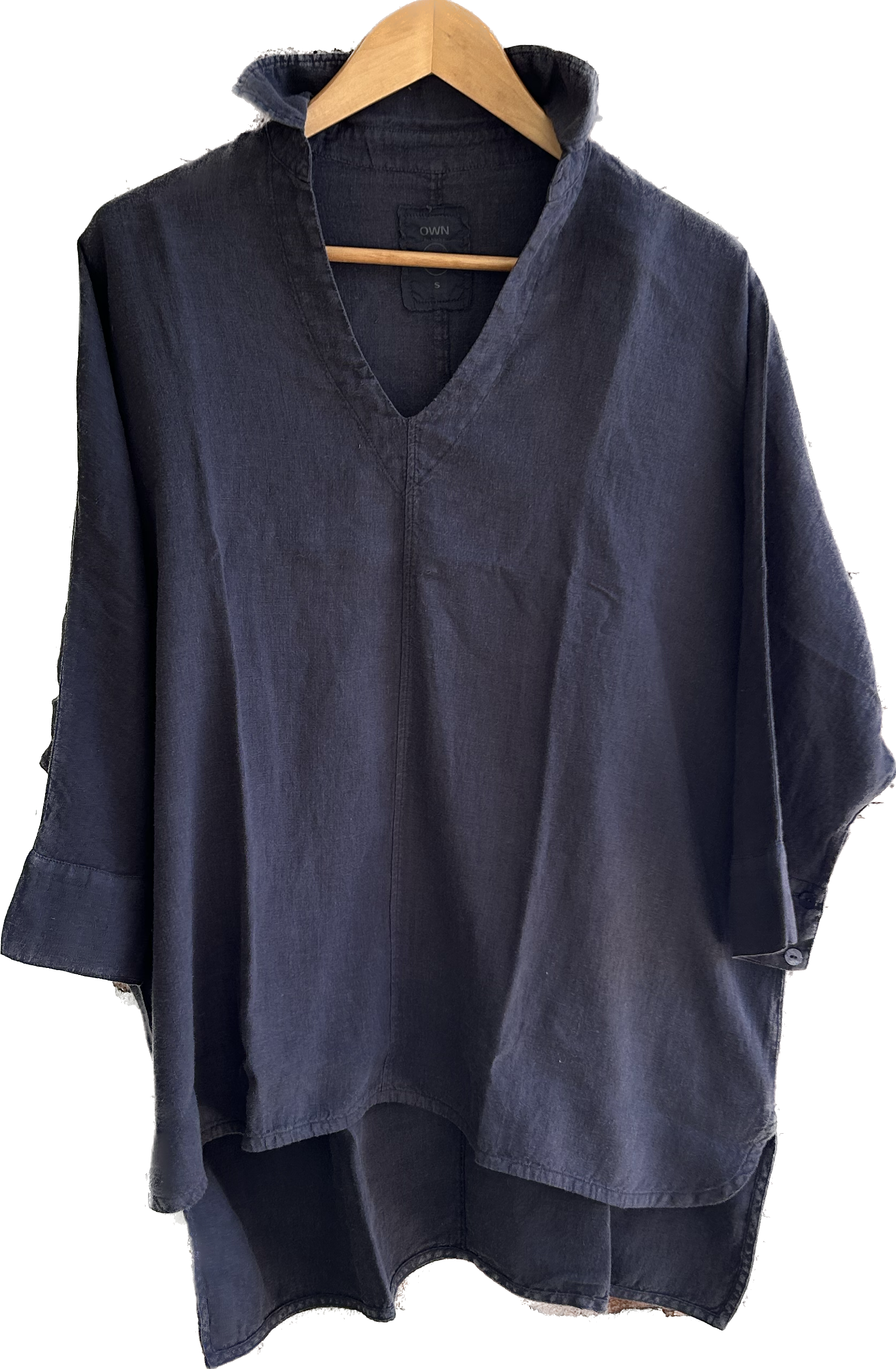 By Basics Oversized linen top.