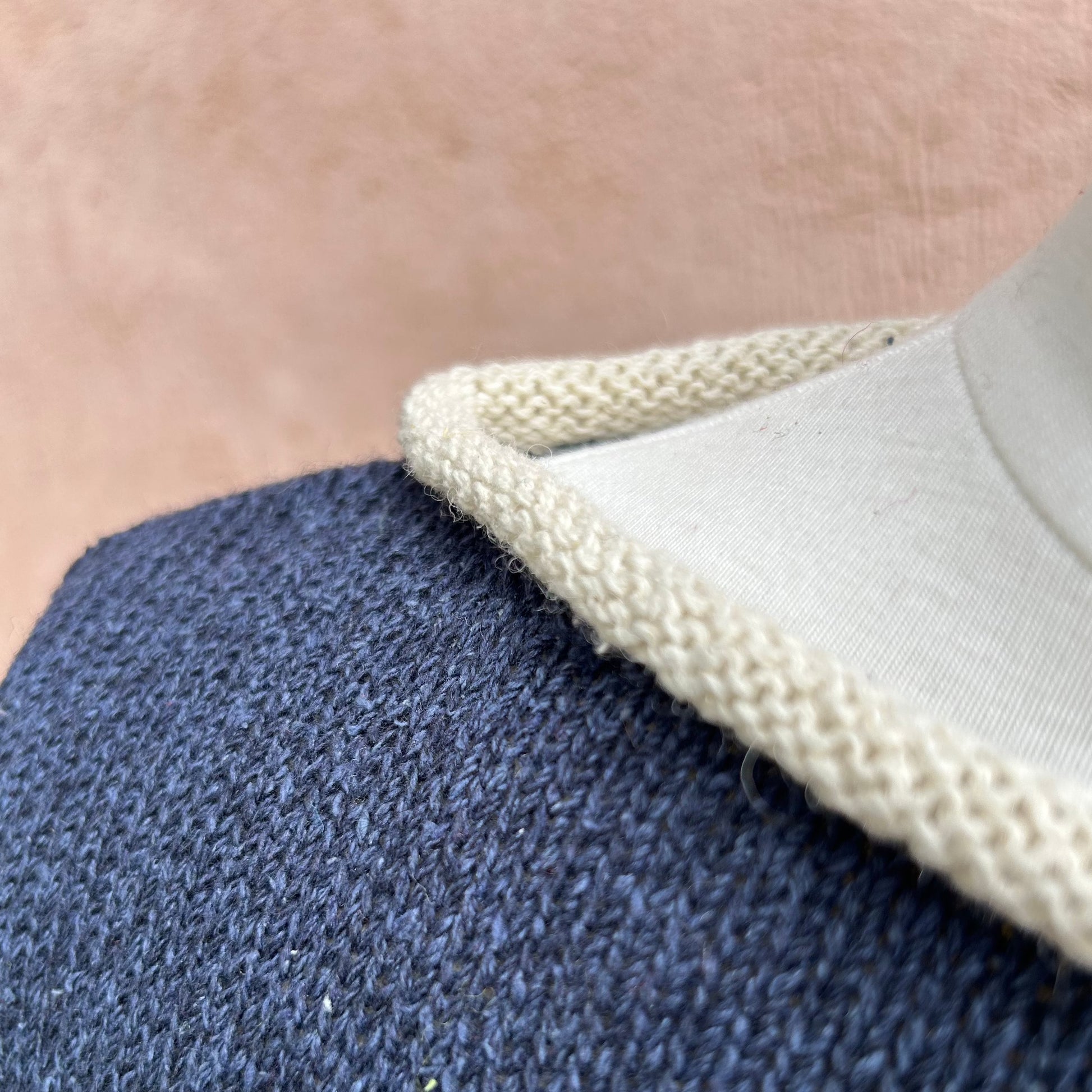 Rolled edge Scottish Knitwear.
