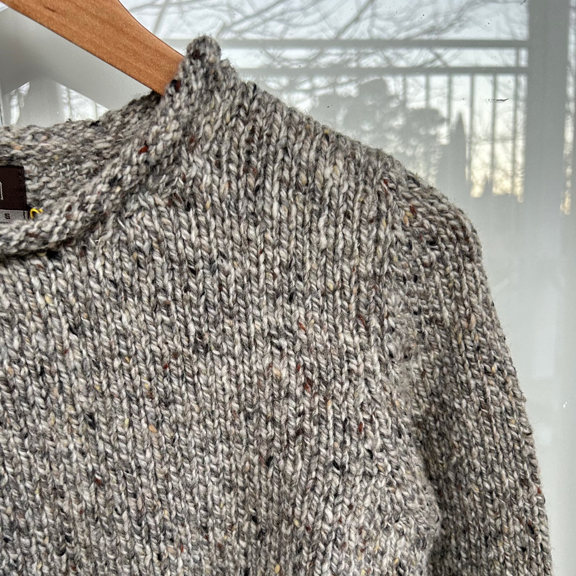 Fisherman out of Ireland Donegal tweed sweater for women.