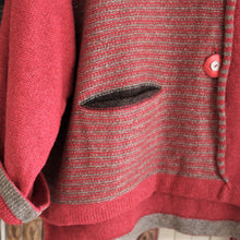 Pocket detail of knitted Women's jacket. Scottish Knitwear.