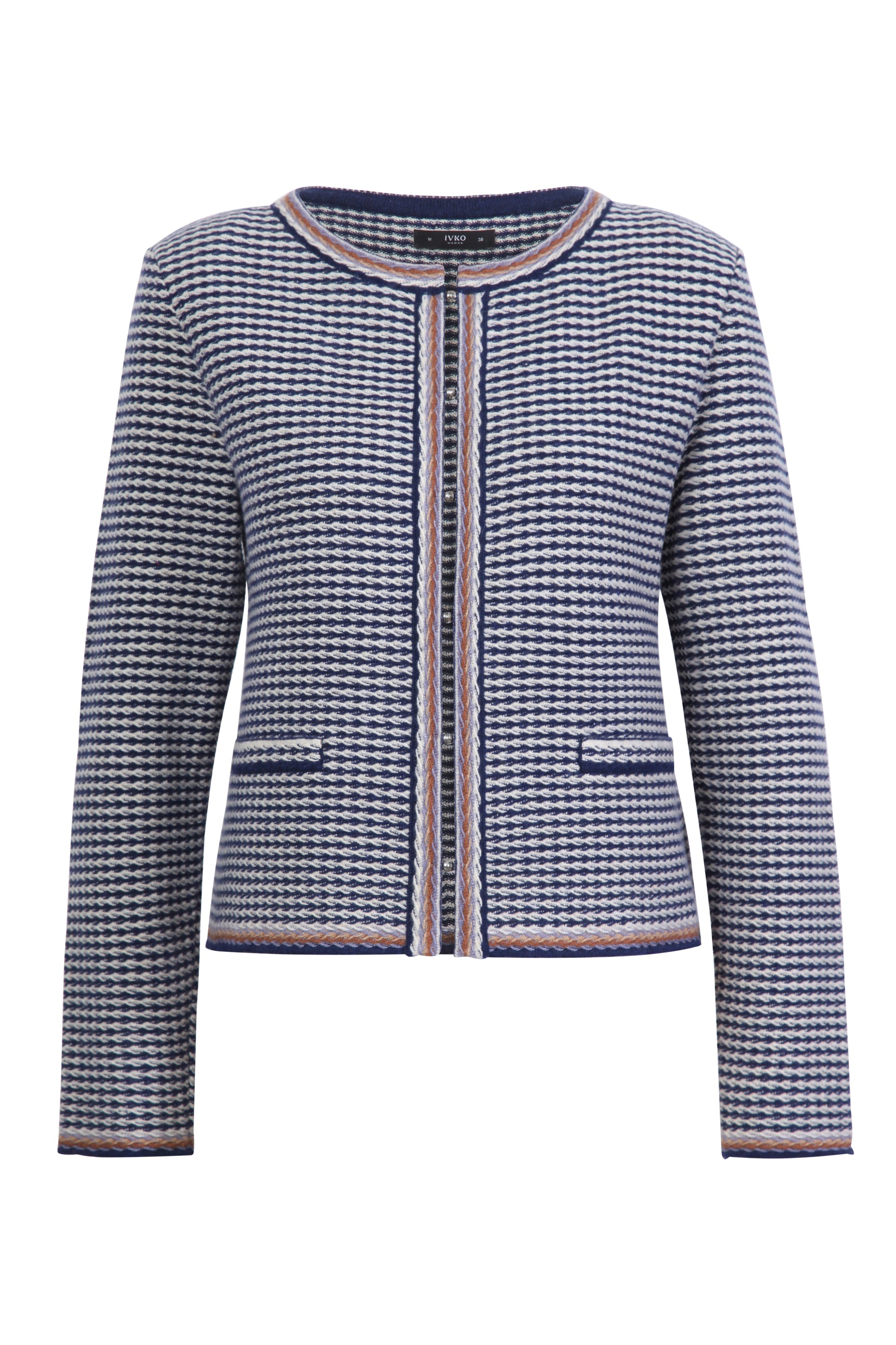 Houndstooth knit jacket from IVKO.