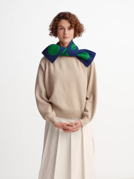 Jo Gordon - Small Spot Scarf - Poppy Brushed