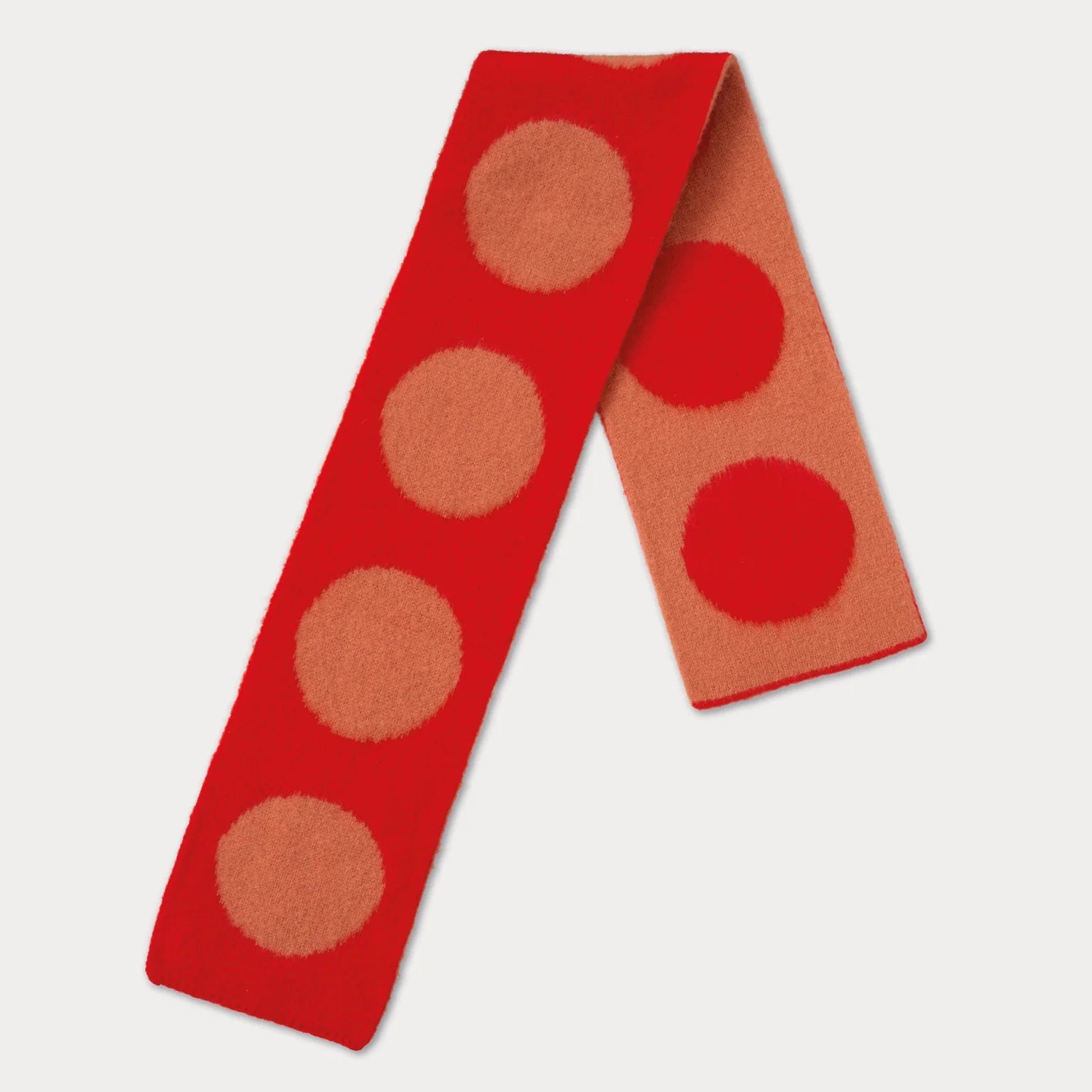 Jo Gordon Knitwear dot scarf red