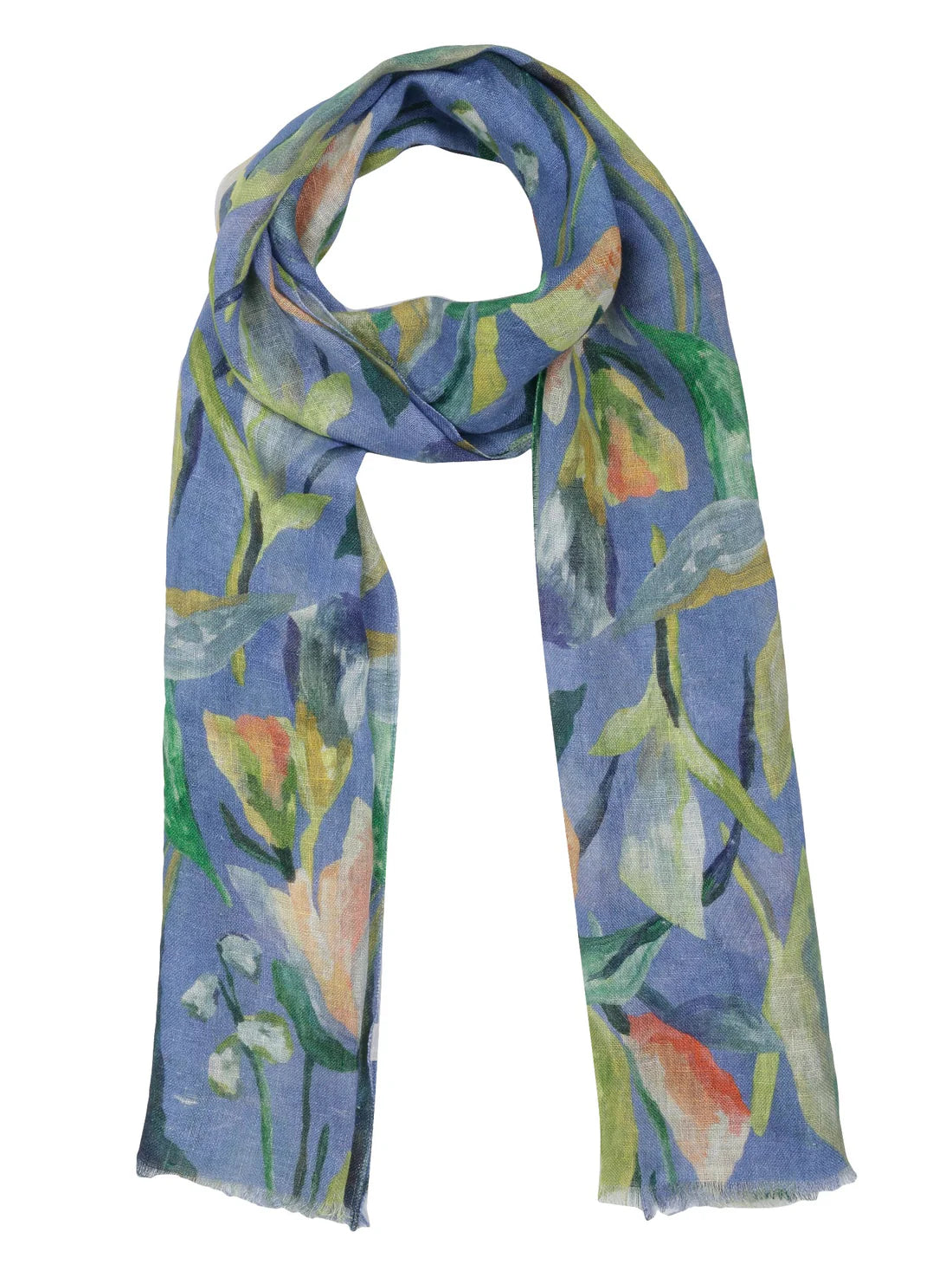 Linen Scarf - Lillies