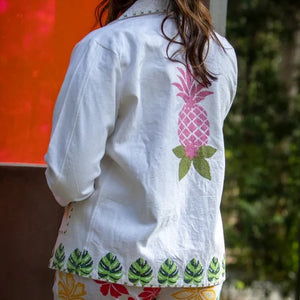 Mandalay Designs Cotton Summer jacket with embroidery.