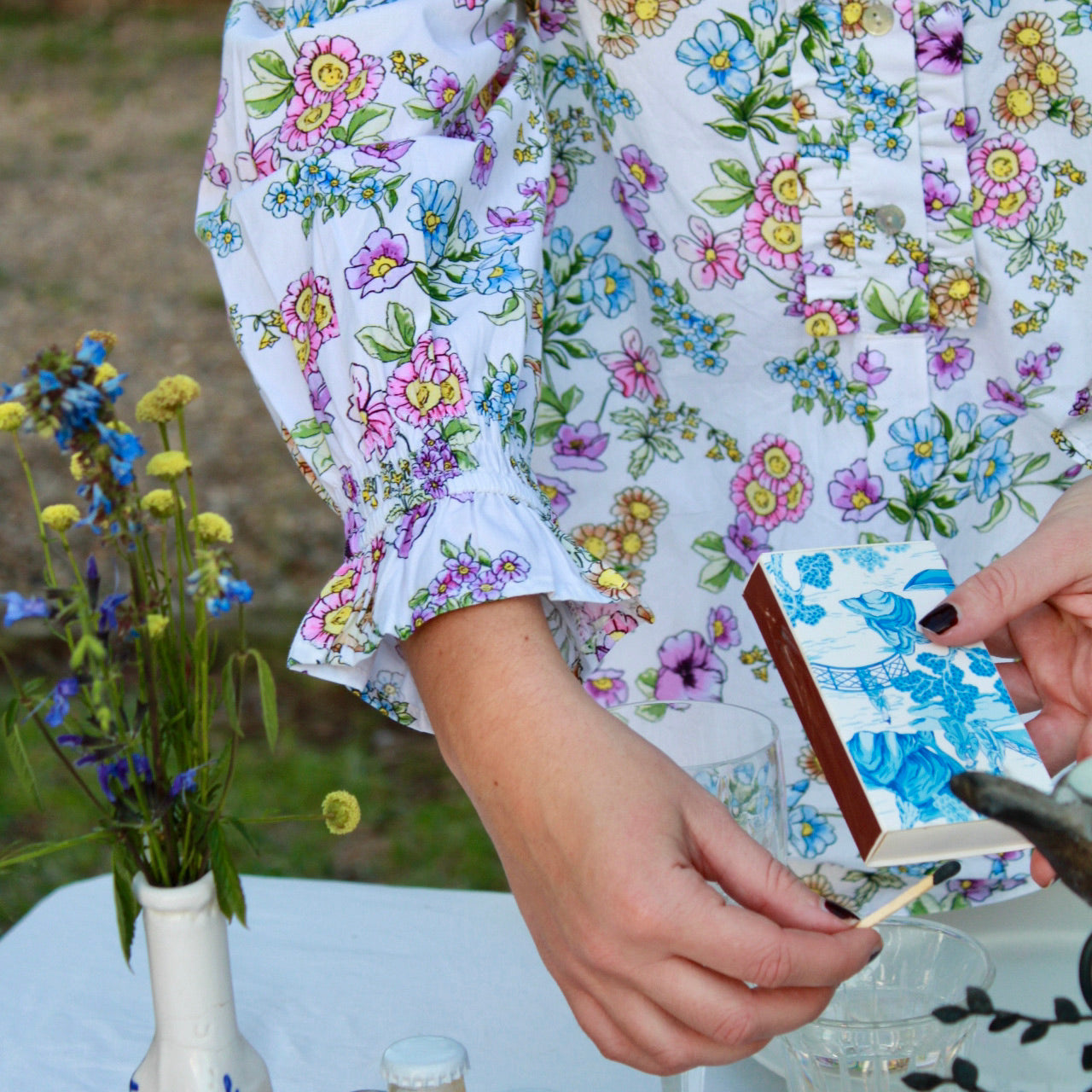 Mandalay Design's Queenie floral shirt.